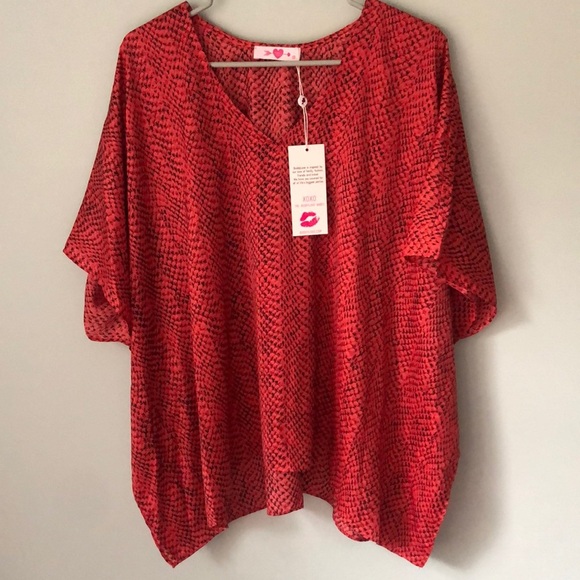 Buddy Love Tops - NWT Buddy Love Red Snake Top